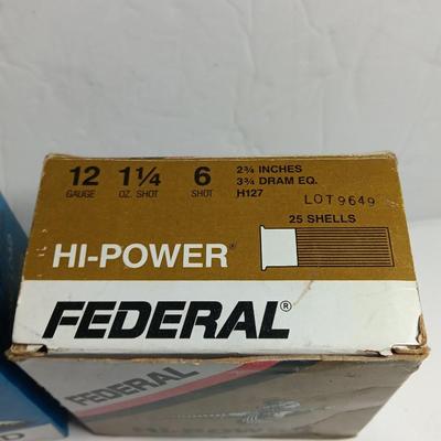 Federal Ammunition Game load & Hi-Power 12 gauge shot gun shells 1 Oz. shot 7 1/2 shot