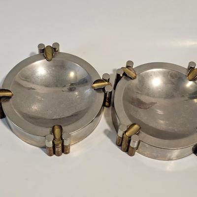 Pair Art Deco Ash Trays