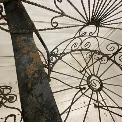 Wrought Iron High Back Chair Lot Two