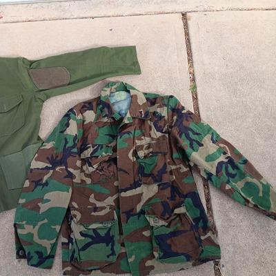 Military issued Jackets - Green & Cammo - padded