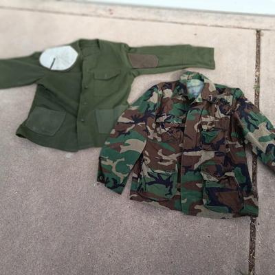 Military issued Jackets - Green & Cammo - padded