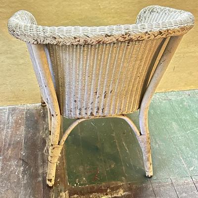 Antique Childs, wicker chair, needs repainting