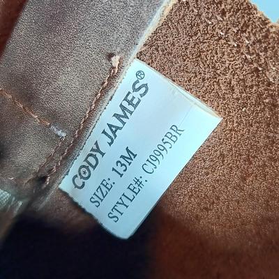 Nice! Brown leather Cody James Size 13 M boots - like new!