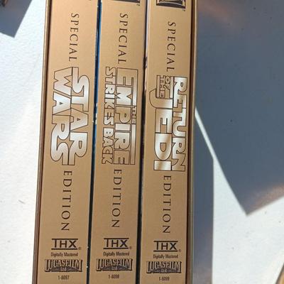 Star Wars Phantom of the Menace DVDS and Star Wars Trilogy Special edition VHS collections