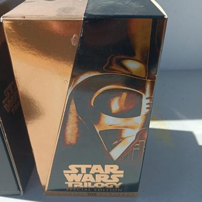 Star Wars Phantom of the Menace DVDS and Star Wars Trilogy Special edition VHS collections