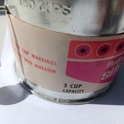 Vintage kitchen items - timer - utensils - sifter - and more