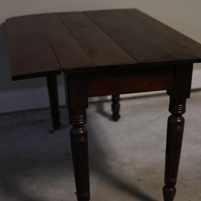 Antique Drop Leaf Table (See Description)