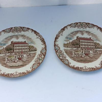 Beautiful Heritage Hall Staffordshire England Georgian Town House plates Ironstone 4411