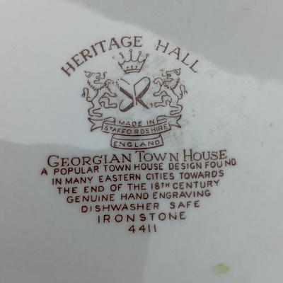 Beautiful Heritage Hall Staffordshire England Georgian Town House plates Ironstone 4411