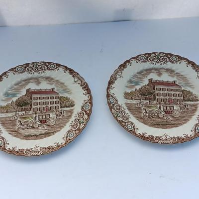 Beautiful Heritage Hall Staffordshire England Georgian Town House plates Ironstone 4411