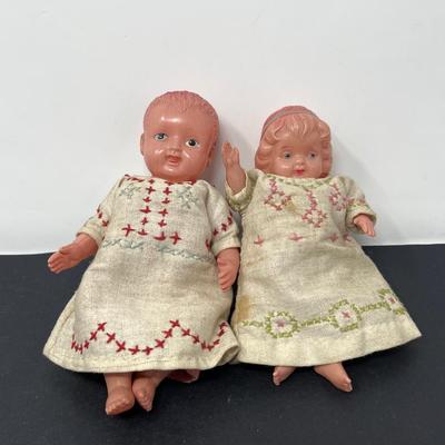 Vintage 7â€ Dolls Made of Plastic or Ceramic