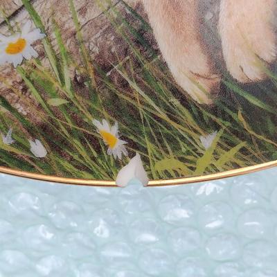 Danbury Mint Collectible PUG DOG plates and PUG clock - Pug in play & Prairie Pug