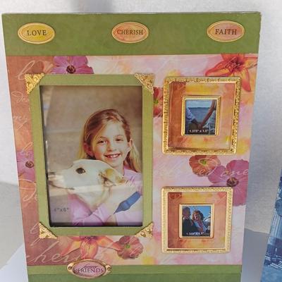 Three fashion decorated photo Frames - ocean - love & faith & butterfly's
