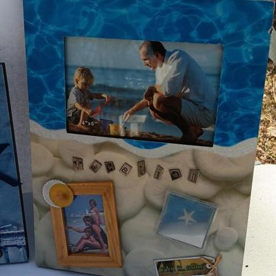 Three fashion decorated photo Frames - ocean - love & faith & butterfly's