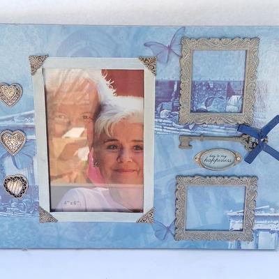 Three fashion decorated photo Frames - ocean - love & faith & butterfly's