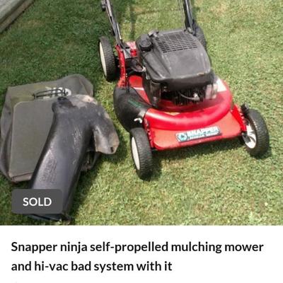 Snapper Lawnmower with Ninja Mulcher