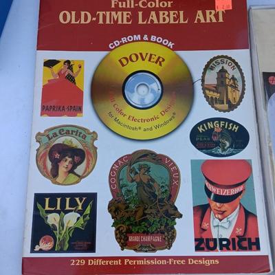 Stationary - Cards - Photo Album - Dover Old - time label art cd Rom with booklet