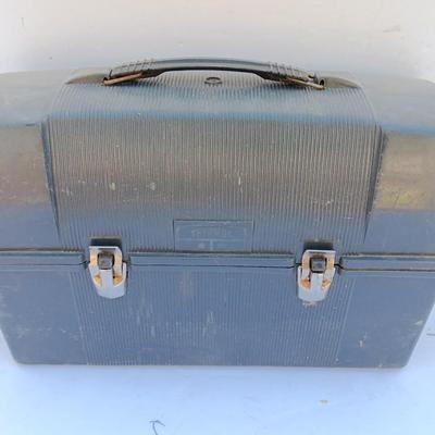 Vintage Thermos King Seeley Thermos Co. Lunch pail with a Lumi lite flashlight