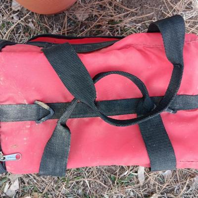 Wilson Soft sided cooler bag with two different sized Rubbermaid GOTT cooler beverage dispensers