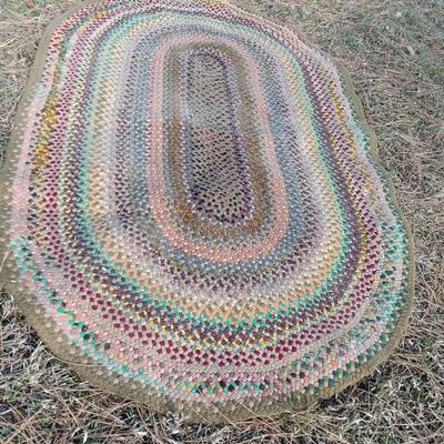 Large, braided Area rug 54" x 86"