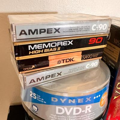 Big Lot Vintage Blank Cassette, VHS Tapes, DVDs