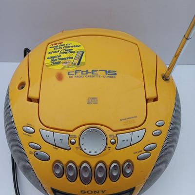 Sony CD Radio cassette-corder with CD player Model CDF-E75