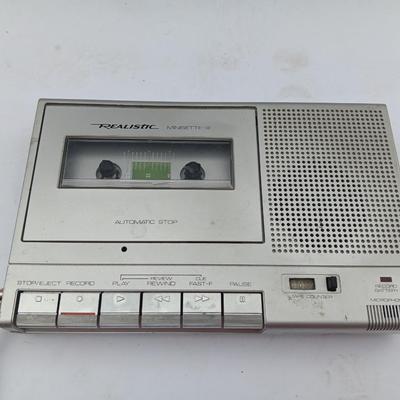Small electronics - Personal CD Player with FM Radio - and Realistic Minisette - 9 player