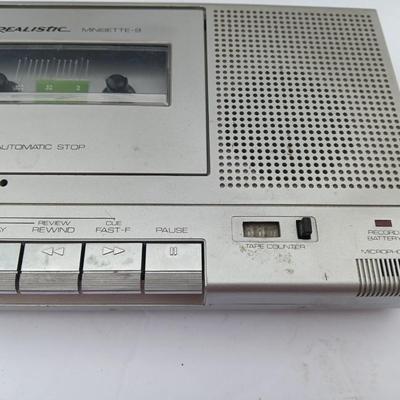 Small electronics - Personal CD Player with FM Radio - and Realistic Minisette - 9 player