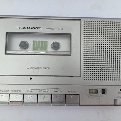 Small electronics - Personal CD Player with FM Radio - and Realistic Minisette - 9 player