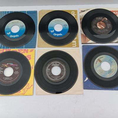 SIX 45 LP Records - Blondie 0 Rodney Dangerfield - Bo weevil and more