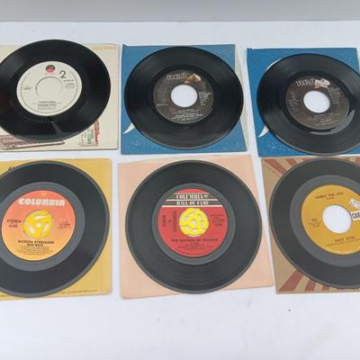SIX 45 LP Records - Gary Stites - Barbara Streisand -Howard Jones - Nilsson and more