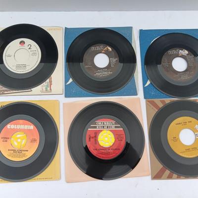 SIX 45 LP Records - Gary Stites - Barbara Streisand -Howard Jones - Nilsson and more