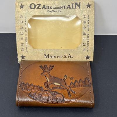 Ozark Mountain Leather Company Brown Tri-Fold Wallet