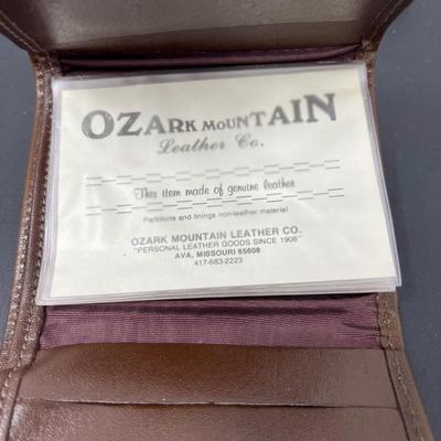 Ozark Mountain Leather Company Brown Tri-Fold Wallet