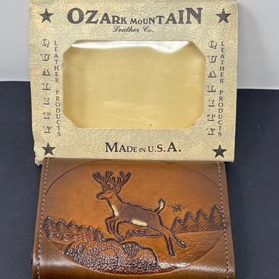 Ozark Mountain Leather Company Brown Tri-Fold Wallet