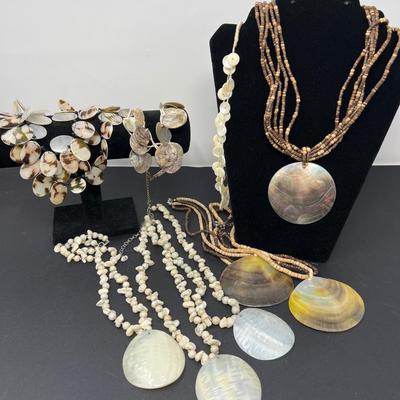 Vintage Mother of Pearl Stranded Necklaces (9)