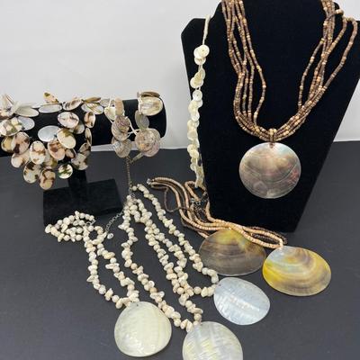 Vintage Mother of Pearl Stranded Necklaces (9)