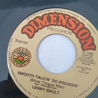 SIX 45 LP Records -Lenny Gault - David Allan Coe - Gene Watson and more