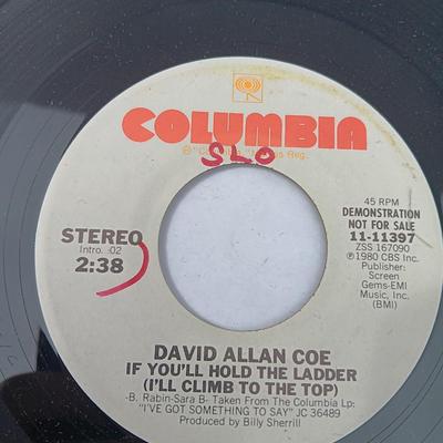 SIX 45 LP Records -Lenny Gault - David Allan Coe - Gene Watson and more