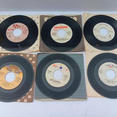 SIX 45 LP Records -Bobby Rice - David Allan Coe - Marty Robbins and more