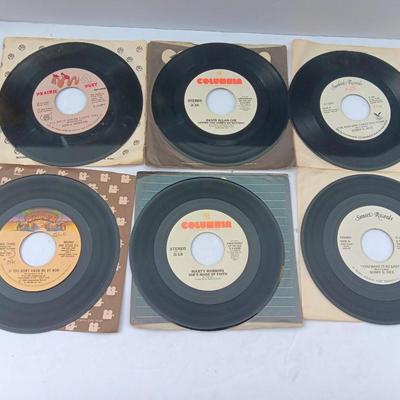 SIX 45 LP Records -Bobby Rice - David Allan Coe - Marty Robbins and more