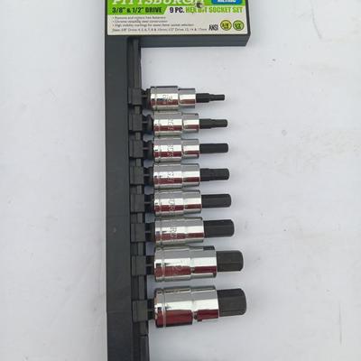 Pittsburgh 3/8" & 1/2" Drive 8-piece hex socket set