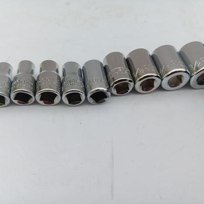 Craftsman Sockets - Craftsman tools - total of 9 3/16 -1/4 - 7/16 - 1/2 and more