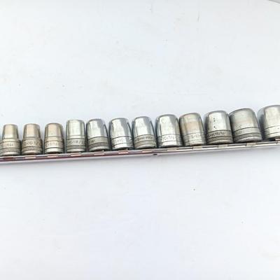 S-K Sockets on socket organizer - 7/6 - 15/26 - and more Total of 13 S-K TOOLS