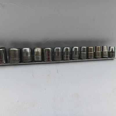 S-K Sockets on socket organizer - 7/6 - 15/26 - and more Total of 13 S-K TOOLS