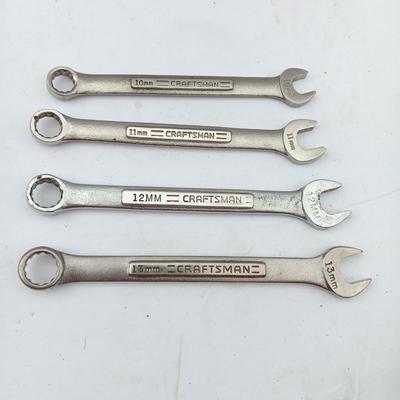 Four CRAFTSMAN Wrenches - 10mm - 11mm - 12mm and 13mm