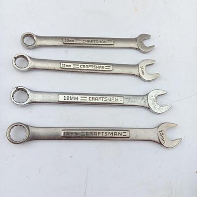 Four CRAFTSMAN Wrenches - 10mm - 11mm - 12mm and 13mm