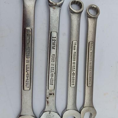 Four CRAFTSMAN Wrenches - 10mm - 11mm - 12mm and 13mm