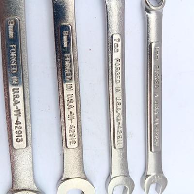 Four CRAFTSMAN Wrenches - 6mm - 7mm - 8mm - 9mm