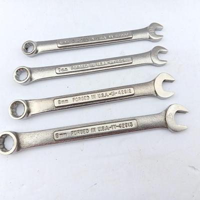 Four CRAFTSMAN Wrenches - 6mm - 7mm - 8mm - 9mm